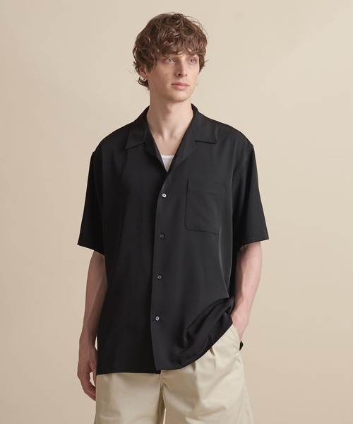 UNITED ARROWS（ユナイテッドアローズ）の「【マルチサイズ】ドレープ ショートスリーブ オープンカラーシャツ（シャツ/ブラウス・メンズ・ライトブルー/ブラック/ブラウン/グレー/イエロー/ダークグレー/ネイビー・マルチサイズ）」の10枚目の写真