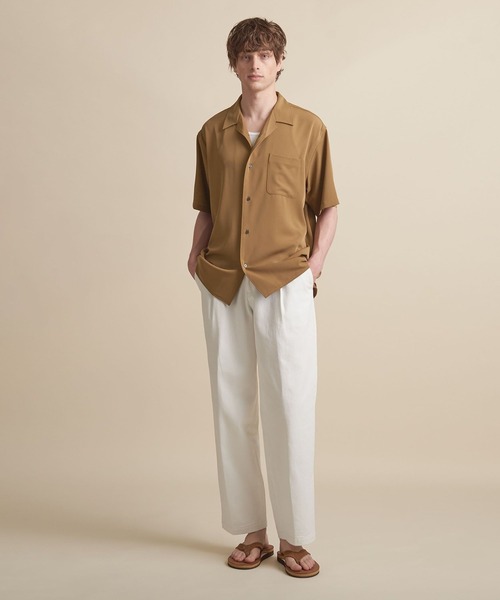 UNITED ARROWS（ユナイテッドアローズ）の「【マルチサイズ】ドレープ ショートスリーブ オープンカラーシャツ（シャツ/ブラウス・メンズ・ライトブルー/ブラック/ブラウン/グレー/イエロー/ダークグレー/ネイビー・マルチサイズ）」の17枚目の写真