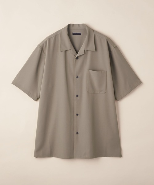 マルチサイズ】ドレープ ショートスリーブ オープンカラーシャツ