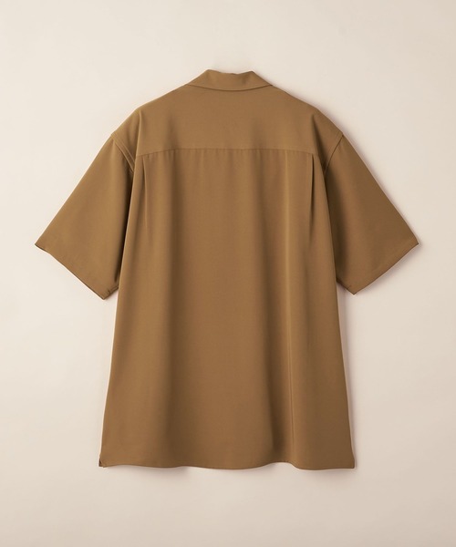 美品●ユナイテッドアローズ　ショートスリーブ　ブラウス マルチサイズ】ドレープ ショートスリーブ オープンカラーシャツ