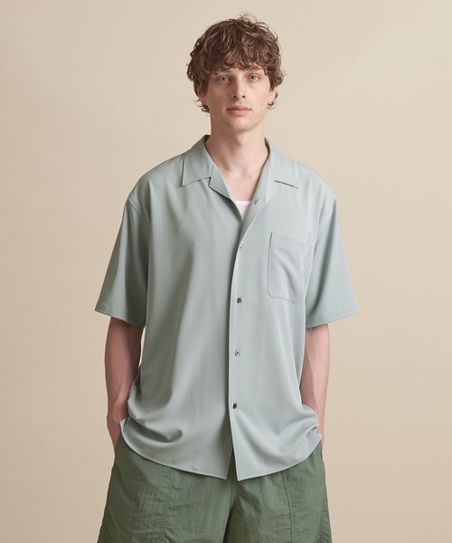 UNITED ARROWS（ユナイテッドアローズ）の「【マルチサイズ】ドレープ ショートスリーブ オープンカラーシャツ（シャツ/ブラウス・メンズ・ライトブルー/ブラック/ブラウン/グレー/イエロー/ダークグレー/ネイビー・マルチサイズ）」の9枚目の写真