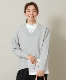 ITS'DEMO | 【ふんわりタッチ／マシンウォッシャブル】ふわもち深Vニット(ニット/セーター)