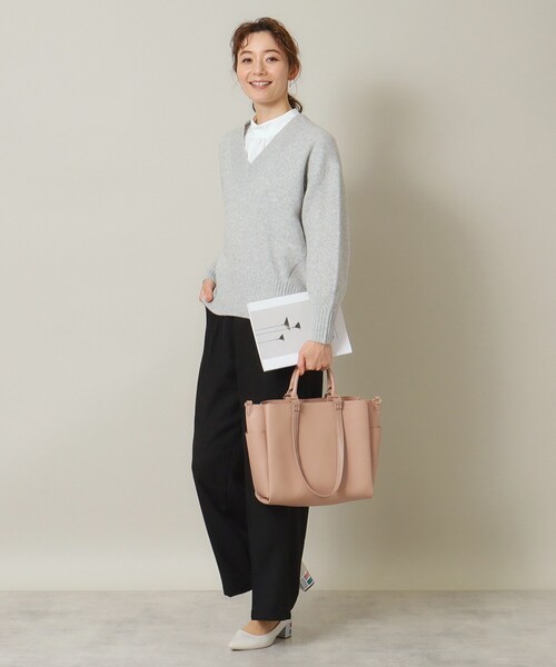 ITS'DEMO（イッツデモ）の「◆【マシンウォッシャブル】ふわもち深Vニット（ニット/セーター・レディース・ネイビー/パープル/サックスブルー/グレー/ピンク・00）」の11枚目の写真