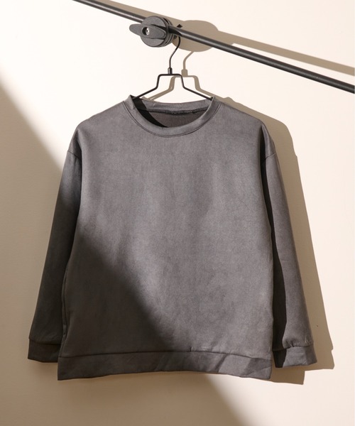 CALIFORNIA OUTFITTERS（カリフォルニア アウトフィッターズ）の「3-11B31 Relax Fit リラックスフィット クルーネック スウェットライク スエード調（スウェット・メンズ・ライトベージュ/ブラック/チャコールグレー/オリーブ・M/XL/XXL/L）」の3枚目の写真