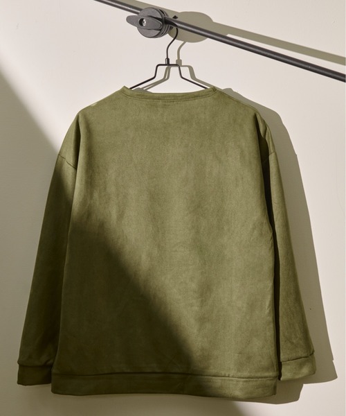 CALIFORNIA OUTFITTERS（カリフォルニア アウトフィッターズ）の「3-11B31 Relax Fit リラックスフィット クルーネック スウェットライク スエード調（スウェット・メンズ・ライトベージュ/ブラック/チャコールグレー/オリーブ・M/XL/XXL/L）」の10枚目の写真