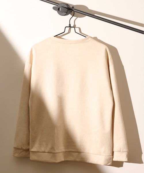 CALIFORNIA OUTFITTERS（カリフォルニア アウトフィッターズ）の「3-11B31 Relax Fit リラックスフィット クルーネック スウェットライク スエード調（スウェット・メンズ・ライトベージュ/ブラック/チャコールグレー/オリーブ・M/XL/XXL/L）」の8枚目の写真