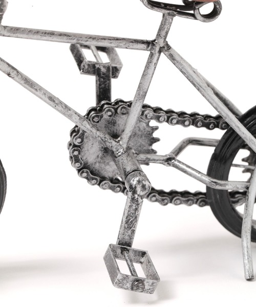 自転車のオブジェ オリジナル自転車オブジェ シルバー（インテリア雑貨）｜niko