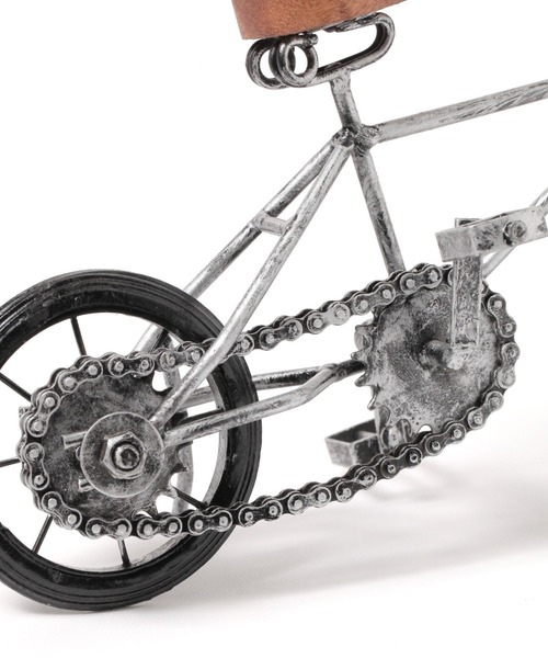 オリジナル自転車オブジェ シルバー（インテリア雑貨）｜niko and