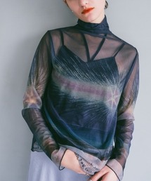 High Neck Sheer Top Astronomy /ハイネックシアートップ