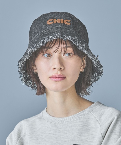 LAKOLE（ラコレ）の「フリンジデニムハット / 250405（ハット・レディース・ブラック/ブルー・FREE）」の2枚目の写真