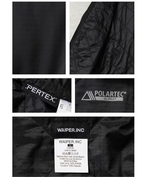 LEVEL3A POLARTEC Alpha インサレーテッドジャケット PERTEX UNLIMITED WAIPER.inc【WP1077】（ダウンジャケット/コート）｜WAIPER.inc（ワイパーインク）