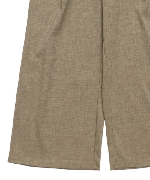 select MOCA Et（セレクトモカエト）の「【Et】High-Waisted Gathered-Tuck Wide-Leg Pants（スラックス・レディース・ライトブラウン/チャコール・LARGE/MEDIUM）」の22枚目の写真