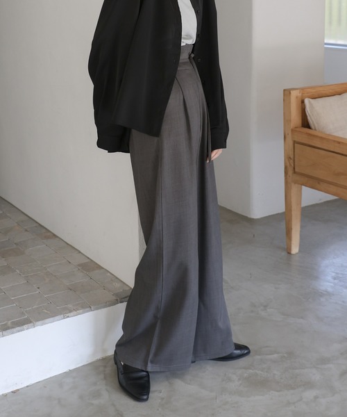 【Max Mara】Manetta キャディ ワイドレッグパンツ セール】【Et】ハイウエストギャザータックワイドパンツ