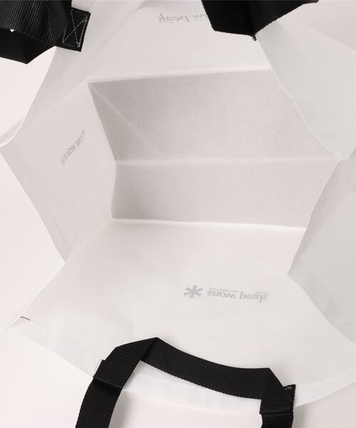 Snow Peak(スノーピーク)の「snow peak /SHOPPER BAG(トートバッグ・レディース・ホワイト/ブラック・ONESIZE)」の7枚目の写真