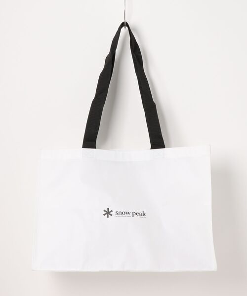 Snow Peak(スノーピーク)の「snow peak /SHOPPER BAG(トートバッグ・レディース・ホワイト/ブラック・ONESIZE)」の9枚目の写真