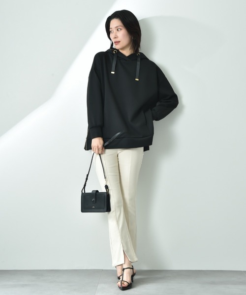 INTERPLANET（インタープラネット）の「サイドＺＩＰダンボールフーディー（パーカー・レディース・グレイッシュベージュ/ブラック/ネイビー/グレー・FREE）」の19枚目の写真