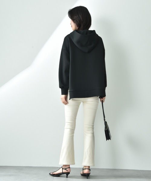 INTERPLANET（インタープラネット）の「サイドＺＩＰダンボールフーディー（パーカー・レディース・グレイッシュベージュ/ブラック/ネイビー/グレー・FREE）」の17枚目の写真