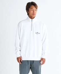 TYPED OUT SWEAT HALF /クイックシルバーロゴハーフジッププルオーバー
