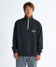 TYPED OUT SWEAT HALF /クイックシルバーロゴハーフジッププルオーバー