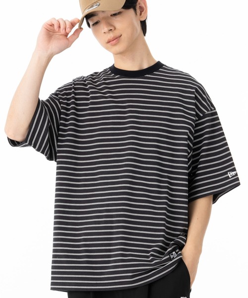 NEW ERA(ニューエラ)の「ニューエラ 半袖Tシャツ オーバーサイズ コットン(Tシャツ/カットソー・メンズ・ネイビー/ブラック・XXL/L/M/S/XL)」の2枚目の写真