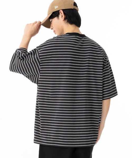 NEW ERA(ニューエラ)の「ニューエラ 半袖Tシャツ オーバーサイズ コットン(Tシャツ/カットソー・メンズ・ネイビー/ブラック・XXL/L/M/S/XL)」の6枚目の写真
