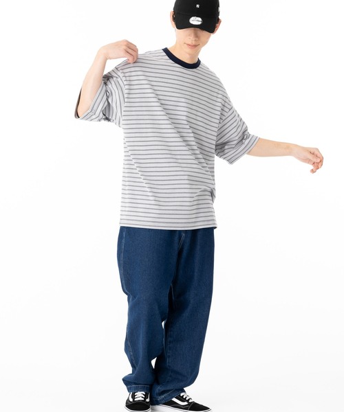 NEW ERA(ニューエラ)の「ニューエラ 半袖Tシャツ オーバーサイズ コットン(Tシャツ/カットソー・メンズ・ネイビー/ブラック・XXL/L/M/S/XL)」の21枚目の写真