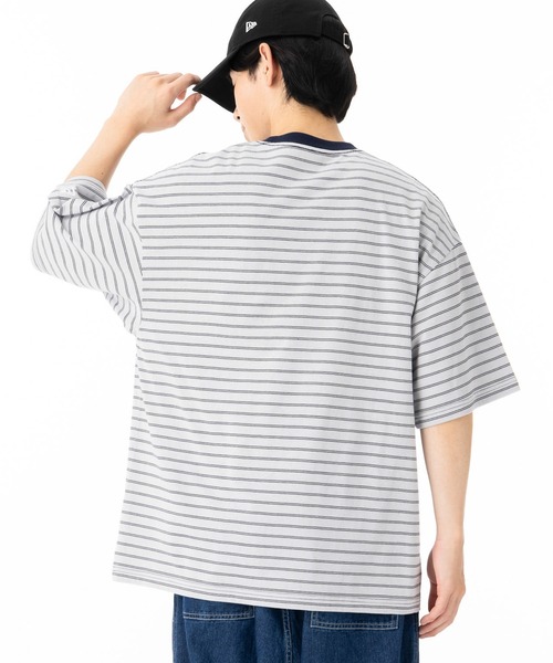 NEW ERA(ニューエラ)の「ニューエラ 半袖Tシャツ オーバーサイズ コットン(Tシャツ/カットソー・メンズ・ネイビー/ブラック・XXL/L/M/S/XL)」の20枚目の写真
