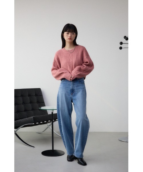 AZUL by moussy（アズールバイマウジー）の「スパンコールニットトップス（ニット/セーター・レディース・ピンク/ブラック/グレー・FREE）」の6枚目の写真