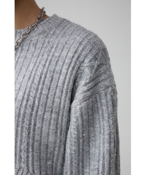 AZUL by moussy（アズールバイマウジー）の「スパンコールニットトップス（ニット/セーター・レディース・ピンク/ブラック/グレー・FREE）」の22枚目の写真