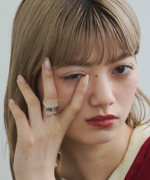 VIOLETTA（ヴィオレッタ）の「【Select】※3つセット※ストーンモチーフリング（リング・レディース・レッド/クリア/ブルー・FREE）」の8枚目の写真