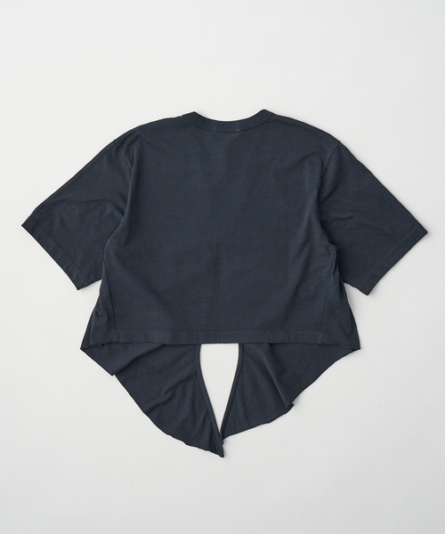 UNFIL(アンフィル)の「unfil アンフィル / dry touch cotton jersey front-tie T-cardigan ドライタッチコットンジャージーフロントタイTカーディガン / WVSP-UW131(Tシャツ/カットソー・レディース・ホワイト/ブラック・1)」の4枚目の写真