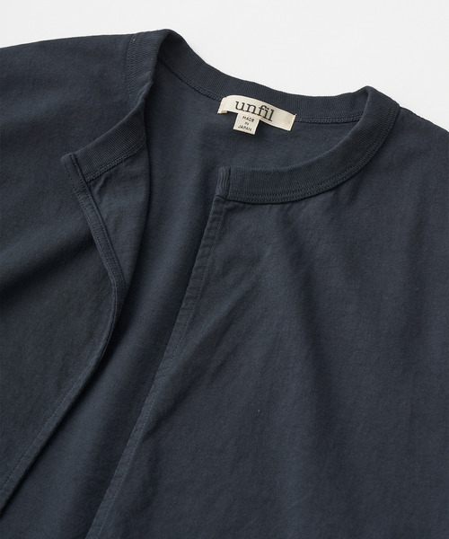 UNFIL(アンフィル)の「unfil アンフィル / dry touch cotton jersey front-tie T-cardigan ドライタッチコットンジャージーフロントタイTカーディガン / WVSP-UW131(Tシャツ/カットソー・レディース・ホワイト/ブラック・1)」の5枚目の写真
