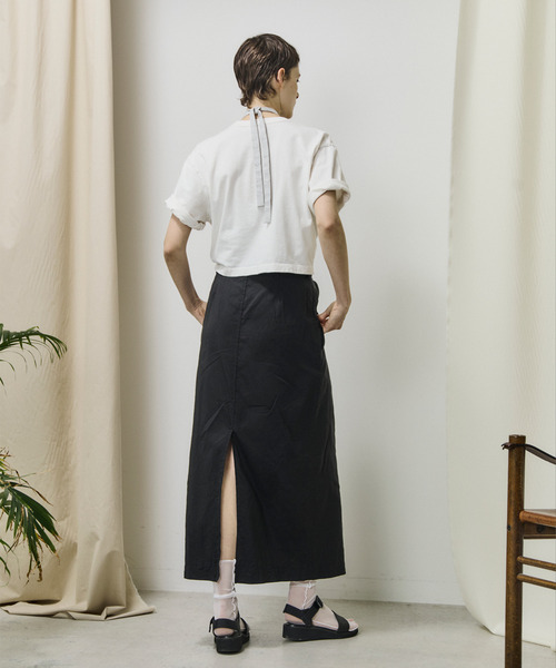 UNFIL(アンフィル)の「unfil アンフィル / dry touch cotton jersey front-tie T-cardigan ドライタッチコットンジャージーフロントタイTカーディガン / WVSP-UW131(Tシャツ/カットソー・レディース・ホワイト/ブラック・1)」の9枚目の写真