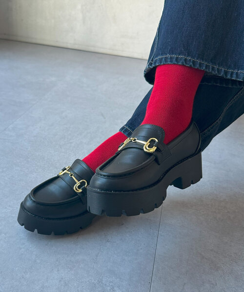 Chez toi（シェトワ）の「厚底ローファー（ローファー・レディース・シルバー/ブラック・SMALL/MEDIUM/LARGE）」の5枚目の写真