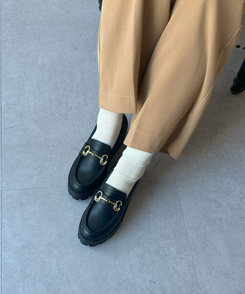 Chez toi（シェトワ）の「厚底ローファー（ローファー・レディース・シルバー/ブラック・SMALL/MEDIUM/LARGE）」の3枚目の写真