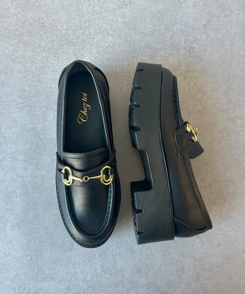 Chez toi（シェトワ）の「厚底ローファー（ローファー・レディース・シルバー/ブラック・SMALL/MEDIUM/LARGE）」の19枚目の写真