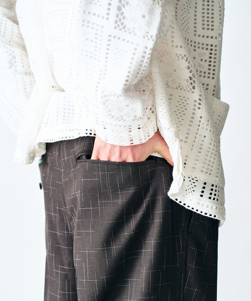 417 EDIFICE(フォーワンセブンエディフィス)の「LE JAPON ATELIER DOKAN スラックス(スラックス・メンズ・ブラック/ネイビー/チャコールグレー・SMALL/LARGE/MEDIUM)」の6枚目の写真