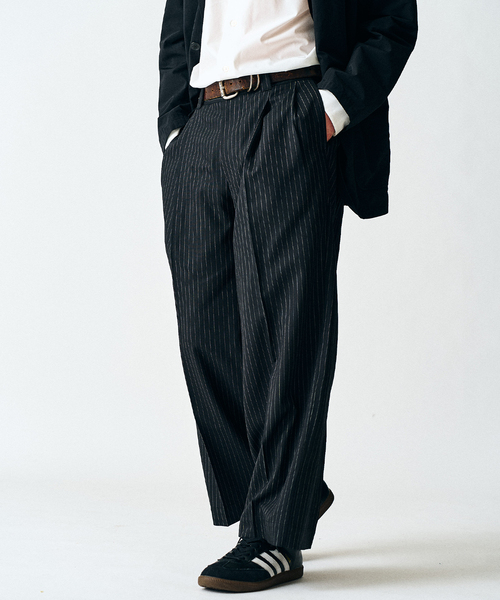 417 EDIFICE(フォーワンセブンエディフィス)の「LE JAPON ATELIER DOKAN スラックス(スラックス・メンズ・ブラック/ネイビー/チャコールグレー・SMALL/LARGE/MEDIUM)」の11枚目の写真