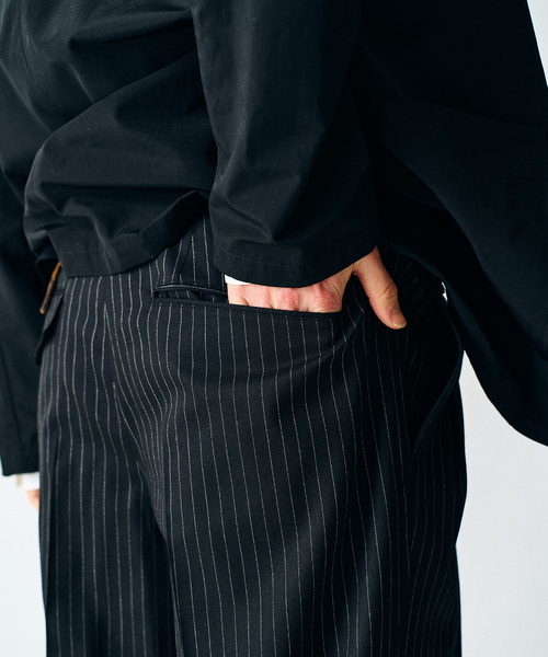 417 EDIFICE(フォーワンセブンエディフィス)の「LE JAPON ATELIER DOKAN スラックス(スラックス・メンズ・ブラック/ネイビー/チャコールグレー・SMALL/LARGE/MEDIUM)」の15枚目の写真