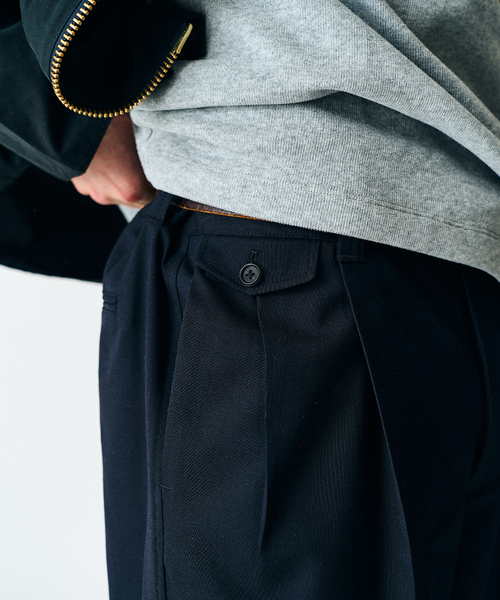 417 EDIFICE(フォーワンセブンエディフィス)の「LE JAPON ATELIER DOKAN スラックス(スラックス・メンズ・ブラック/ネイビー/チャコールグレー・SMALL/LARGE/MEDIUM)」の22枚目の写真