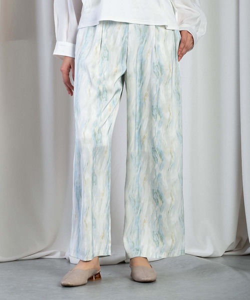 Anside（アンサイド）の「カームウェーブプリントワイドパンツ（その他パンツ・レディース・ラベンダー/ブルー/グレー・M）」の13枚目の写真