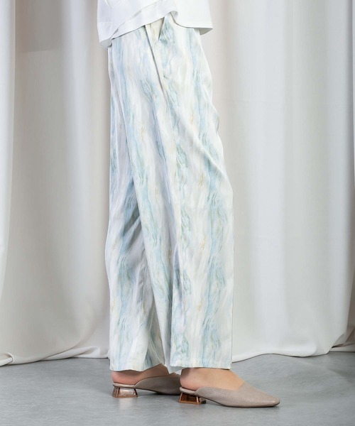 Anside（アンサイド）の「カームウェーブプリントワイドパンツ（その他パンツ・レディース・ラベンダー/ブルー/グレー・M）」の14枚目の写真