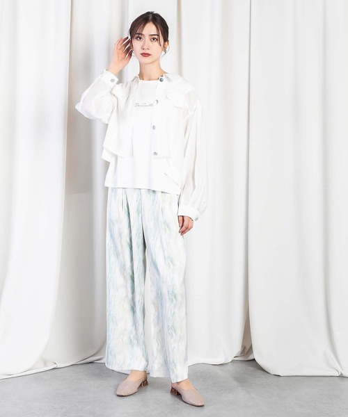 Anside（アンサイド）の「カームウェーブプリントワイドパンツ（その他パンツ・レディース・ラベンダー/ブルー/グレー・M）」の18枚目の写真