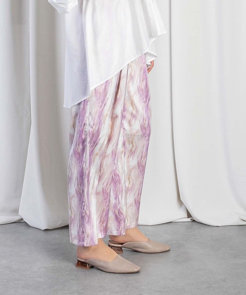Anside（アンサイド）の「カームウェーブプリントワイドパンツ（その他パンツ・レディース・ラベンダー/ブルー/グレー・M）」の19枚目の写真