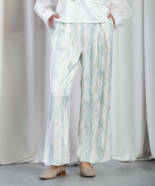 Anside（アンサイド）の「カームウェーブプリントワイドパンツ（その他パンツ・レディース・ラベンダー/ブルー/グレー・M）」の16枚目の写真