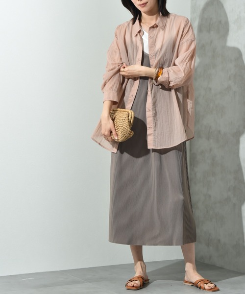 actuel（アクチュエル）の「【ａｃｔｕｅｌ】カットスムースプリーツキャミワンピース（ワンピース・レディース・チャコールグレー/ブラック/ミント/モカ・FREE）」の12枚目の写真