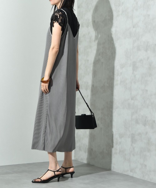 actuel（アクチュエル）の「【ａｃｔｕｅｌ】カットスムースプリーツキャミワンピース（ワンピース・レディース・チャコールグレー/ブラック/ミント/モカ・FREE）」の21枚目の写真