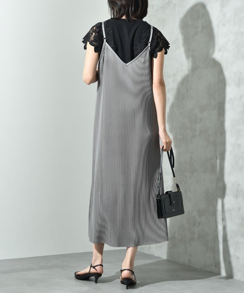 actuel（アクチュエル）の「【ａｃｔｕｅｌ】カットスムースプリーツキャミワンピース（ワンピース・レディース・チャコールグレー/ブラック/ミント/モカ・FREE）」の22枚目の写真