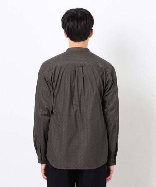 COMME CA ISM（コムサイズム）の「ダイヤ柄ジャガード バンドカラーシャツ（シャツ/ブラウス・メンズ・ブラック/チャコール・MEDIUM/LARGE）」の10枚目の写真