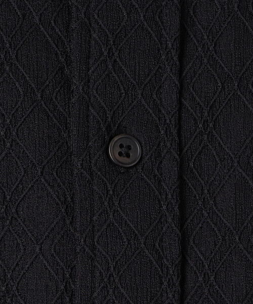 COMME CA ISM（コムサイズム）の「ダイヤ柄ジャガード バンドカラーシャツ（シャツ/ブラウス・メンズ・ブラック/チャコール・MEDIUM/LARGE）」の15枚目の写真